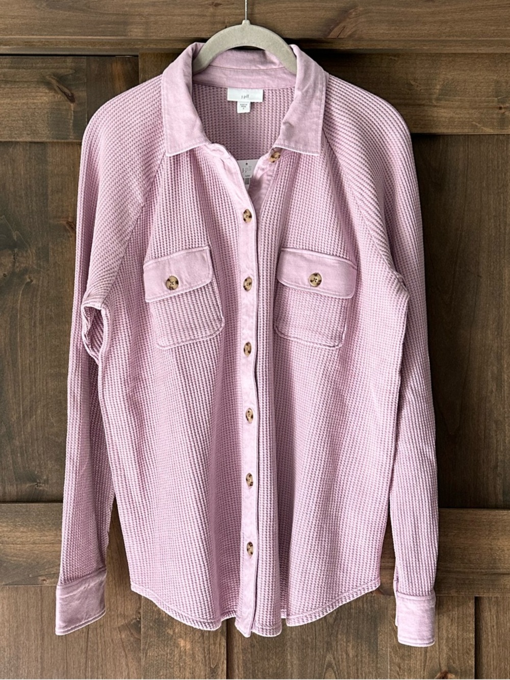 NWT J.Jill Women’s Waffle Knit Button Down Shirt